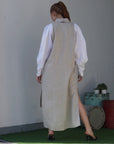 Dress TAIFICA | Sand/White | Maison Marie Saint Pierre