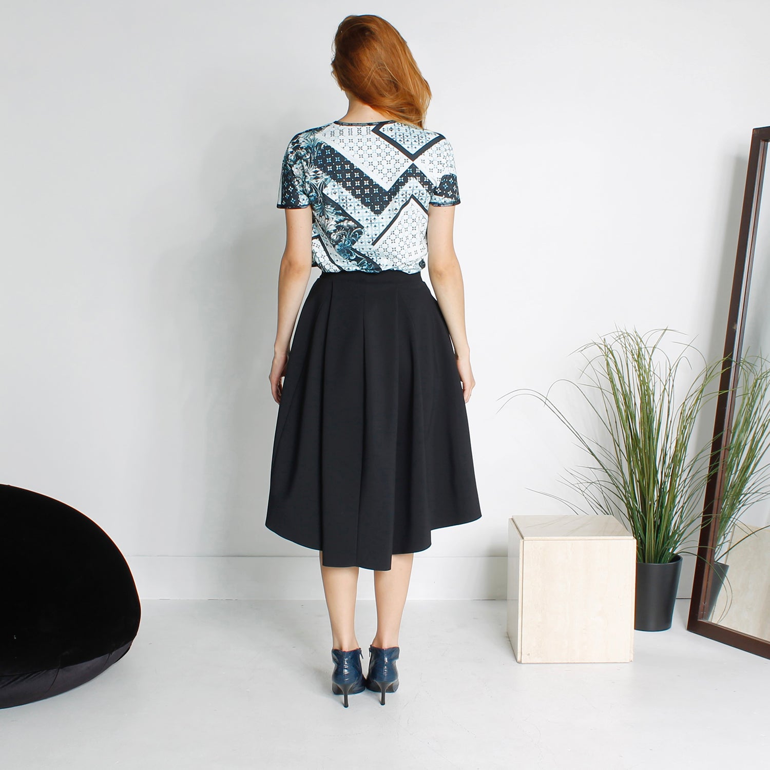 Skirt REGINA3 | Black | Maison Marie Saint Pierre