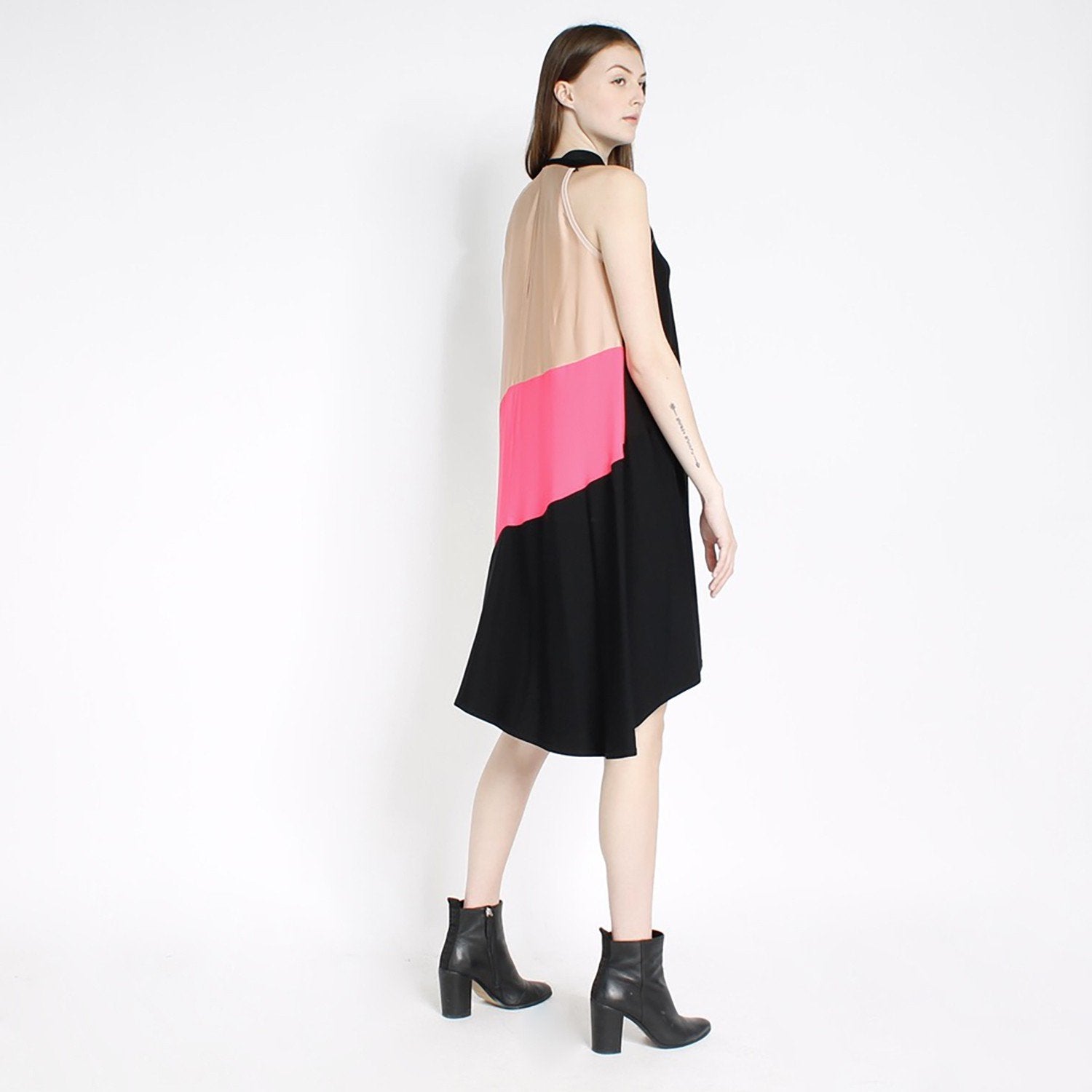 Dress PIRIS | Black/Blush/Pink | Maison Marie Saint Pierre